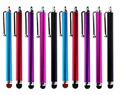10 Pack of Pink, Blue, Purple, Red, Black Stylus Universal Touch Screen Capacitive Pen for Kindle Touch iPad 2