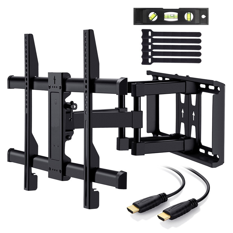 7Magic TV Wall Mount Bracket Full Motion Dual Articulating Arm for Screen